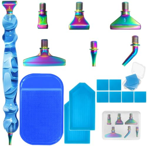 FineGood - Lot de 16 accessoires de peinture diamant 5D, accessoires d'art diamant, outils de bricolage