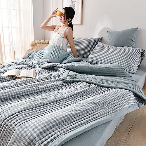 Copriletto Piumino Primavera/Estivo Microfibra 4 Stagioni Matrimoniale/singolo/ Una Piazza E Mezzo Piumino 200*230CM, Extra Soffice Piumone Trapuntino ,Trapunta Coperta ( Color : A , Size : 180*200cm