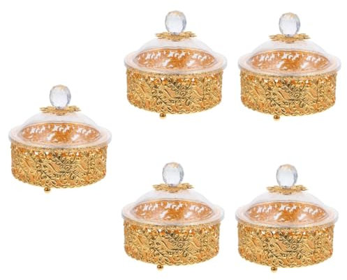 Alipis 5pièces Petite Boîte Décorative Avec Couvercle Récipient Élégant Pour Bonbons Et Snacks Pour Mariages Et Décoration De Table