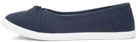 Lilley Pearl Womens Navy Slip On Canvas Shoe - Size 3 UK - Blue