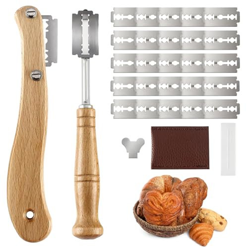 WUSANNA Bäckermesser, 30-Stück Teigmesser, Brotklinge, Brotschneidemesser, Futtermesser, Brotbäder Slashing Werkzeug,für DIY-Brotteig-Ritzmusterwerkzeuge