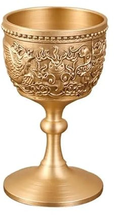 SUPBEI Gobelet à Calice Vintage, Tasses à Vin Royales du Roi Arthur – Cadeaux Médiévaux de La Renaissance pour La Communion, Paquet de Noël de L'église Catholique,1Piece