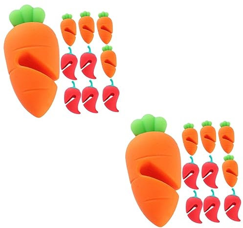 LABRIMP 20pcs Pot Lid Lifters Boil Stopper for Kitchen Spill Lifter Carrot Design