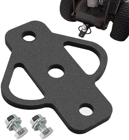 Adattatore triplo accoppiamento – Adattatore per gancio di traino a tre vie, frizione multiposizione | Attacchi per gancio di traino ATV con 2 bulloni, accoppiamento multifunzionale rivestito nero per