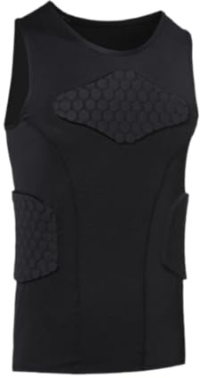 Perfeclan Gilet Rembourré pour Homme, Gilet Rembourré, Gilet de Protection à Séchage Rapide, Gilet de Protection de Poitrine et de Côtes pour Hom
