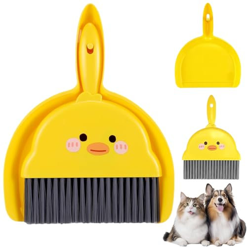 Dustpan and Brush Sets, Durable Mini Dust Pan and Brush Set, Portable Broom and Dustpan Set, Home Cleaning Products with Small Dustpan and Brush for Table Desktop Car Camping Kitchen