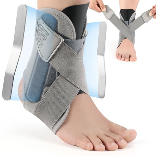 JFCHSK Adjustable Ankle Brace for Men & Women – Support for Sprained Ankle, Mild Sprains, Achilles & Sports | Lightweight Ankle Stabilizer for Injury Recovery & Active Lifestyles