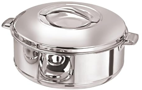 Maxfresh Royal Hotpot 2500ml | Stainless Steel Insulated Casserole with Airtight Lid | Food Warmer for Chapati, Curry, Roti | Keeps Food Hot for 4 Hours | Durable & Odorless | Made in India