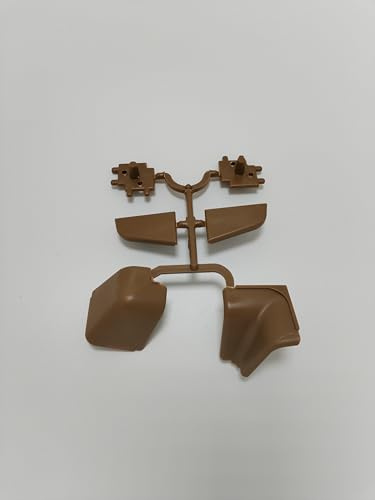 Kit Top cucina per Alzatina art. 201 Accessori Top Cucina 1 angolo interno, 1 angolo esterno, 1 tappo sx, 1 tappo dx (Vari Colori) (Marrone, Kit accessori)