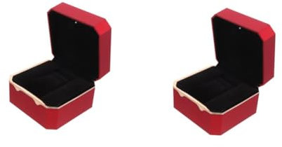 VALICLUD 2stücke Clamshell Watch Holder Mit -licht Eleganter Aufbewahrungskasten Für Uhren Praktisch Und Für Oder Rote -innenauskleidung