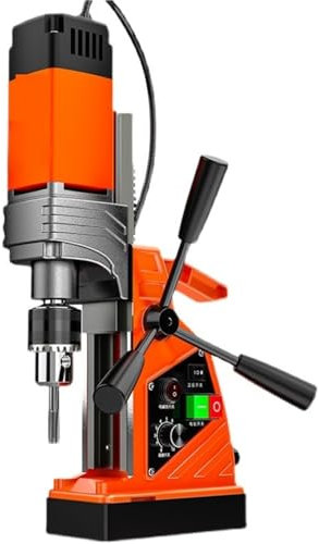 Taladro de banco, minitaladro de columna, Taladro de columna magnético ajustable de 1380 W for estructuras de acero de ingeniería de grado industrial Para bricolaje con joyería de metal y madera(8813)