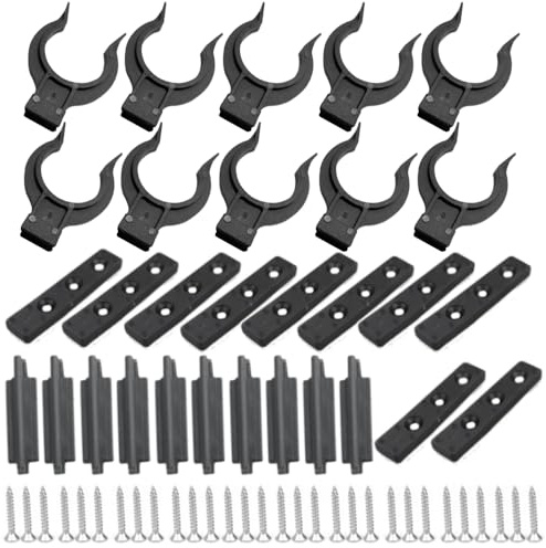 Zasvec Clip Plinthe Cuisine 20 Pièces Clips de Fixation de Plinthe de Cuisine en Plastique avec Vis Fixation Plinthe Cuisine Clip pour Plinthe de Salle de Bain pour Pieds de Cuisine de 32 à 40 mm