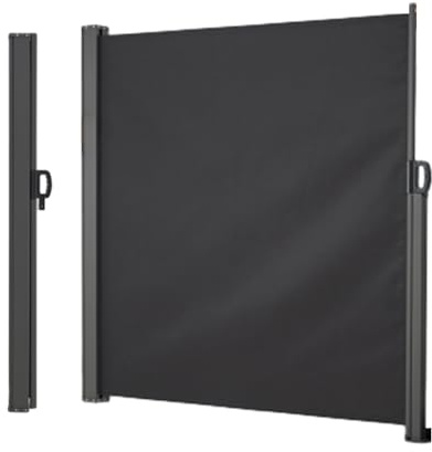 RELAX4LIFE Tenda Laterale Retrattile 180x300cm per Esterni | Schermo Privacy Retrattile | Poliestere Anti-UV | Protezione Solare | Paravento per Balcone e Terrazza