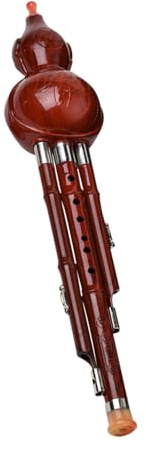 Supvox Chinesisches Kürbisflöte Musikinstrument aus Hochwertigen Materialien Flach und Gratfrei mit Wohltuendem Beruhigendem und Faszinierendem Klang zur Verbesserung der Spieltechnik