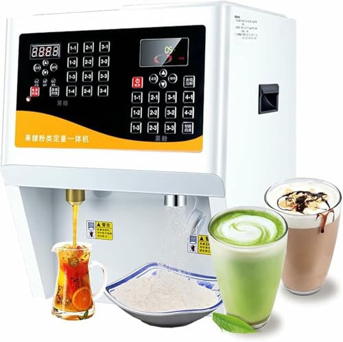 HOTAPEPU Automatic Fruit Powder Dispenser, Fructose Dosage Machine With 12 And 11 Keys, 3.5 L Fruit Dosage Machine, 5 L ~/ Powder Quantifier ~/