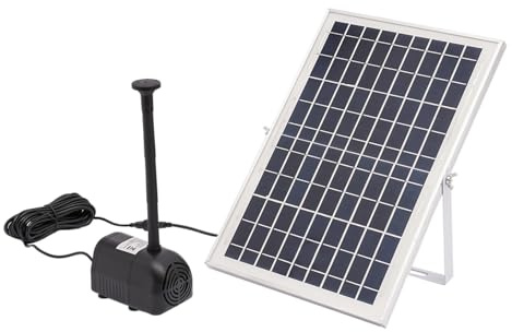 Solar Bachlaufpumpe,Teichpumpe Solar Springbrunnenpumpe Für Außen 10W 1000l/H Solarpumpe Gartenteich Set Pumpenset Ip68 Wasserdicht,Für Teich, Wasserfall Garten