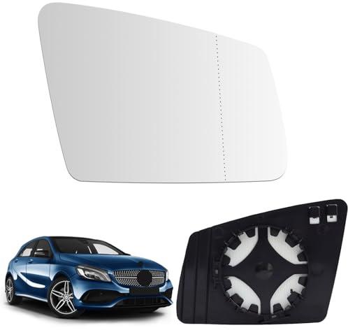 Mingke Vetro Specchio Retrovisore Riscaldabile Lato Destro per Mercedes-Benz A B C E S-Class W176 W246 W204 W212 W221 GLA CLS CLA GLK