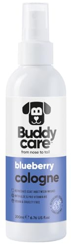 Spray Colonia para Perro Buddycare Perfume Arándano (200 ml) Perfume refrescante para perros malolientes | Spray desodorante para perros con fórmula suave y segura para la piel