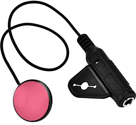 Jelquix Kompakter Piezo-Gitarrenmikrofon-Tonabnehmer mit Eliminierung Externer Geräusche für Gitarren-Ukulele-Banjo-Musikinstrumente, kein Bohren von Löchern Erforderlich