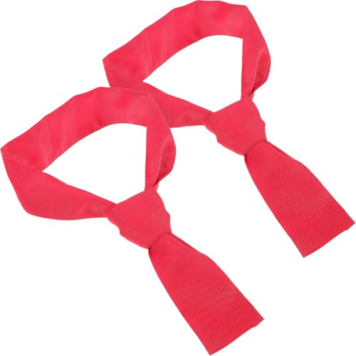 Foulard de Chef Lavable Rouge en Coton, Lot de 2 Pièces