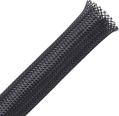 30mm-7.5m PET erweiterbar geflochten kabelschlauch kabelstrumpf kabelschutz kabelmantel-schwarz-Alex Tech Kabel Sleeve