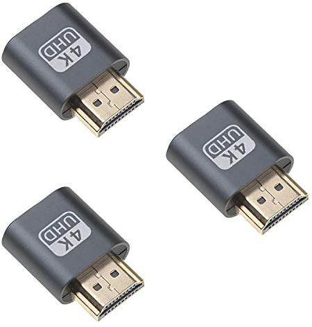 Welight HDMI Dummy (3 Pack) Adaptateur 4K Emulateur Display Simulateur d'Ecran pour Oculus Rift HTC Vive Raspberry Pi GPU
