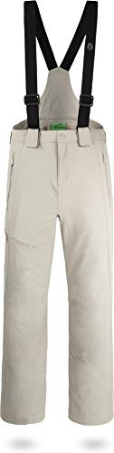 normani Outdoor Sports Herren Winter Softshellhose gefüttert mit abnehmbaren Hosenträgern und 4-Wege-Funktionsstretch (S-4XL)