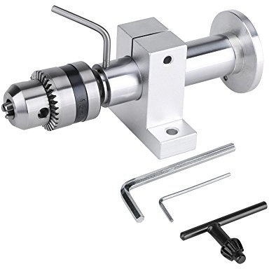 DEWIN Lathe Revolving Centre, Drilling Tailstock Wood Lathe Tools Precise Live Revolving Center with Wrench for Mini Lathes Machine DIY Woodworking (Center Height 35 Mm)