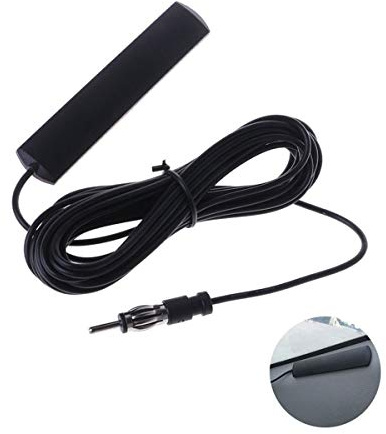 GOFORJUMP ANT-309 - Antenna autoradio Professionale Universale per Montaggio su Vetro, Cavo da 5 m, con Colla Posteriore