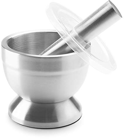 HIC Harold Import Co. 22033, 18/8 Stainless Steel, 3.25 x 3 Mortar with 6.25-Inch Pestle Set
