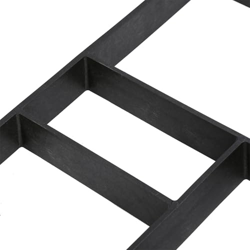 Molde Jardín Pavimentación Piedra Negro 45x40x4 cm 10 Compartimentos para Caminos Senderos Calles DIY