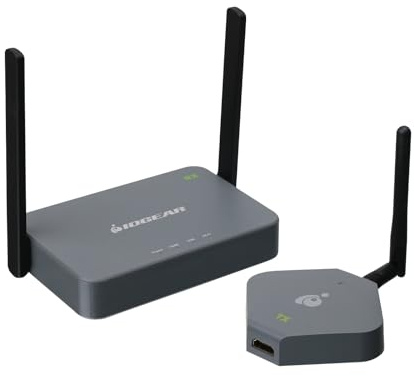 IOGEAR Wireless HDMI Transmitter and Receiver 4K, 5 GHz, 100 FT/30M Streaming Video/Audio HD für Laptop/PC/iPhone/HDTV/Projektor, Heimkino, Meetings