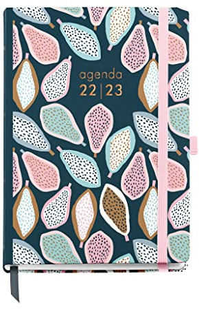MIQUELRIUS - Kalender September 2022 Dezember 2023 - Wochenansicht - Journalgröße 12,2 x 16,8 cm - Dreisprachig: Spanisch, Englisch, Portugiesisch - 18 Monate - Obst