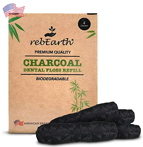 Paquete de 4 recambios de hilo de carbón natural de limpieza profunda