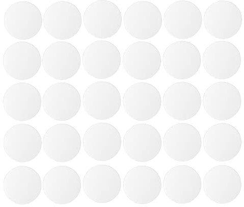30x Cache vis adhésif autocollant diamètre 20mm bouchon trou meuble table chaise maison, blanc