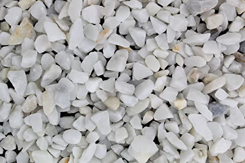 Gartenwelt Riegelsberger Ziersplitt Carrara 9-12 mm 25 kg Sack Splitt Gabionenfüllung Deko Garten