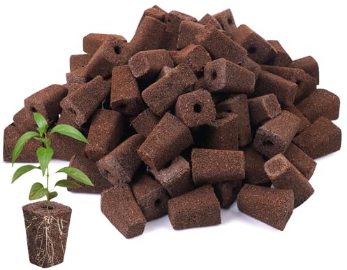 LAPOND 100 Stück Wachstumsschwämme, Ersatz-Wachstumsschwämme, Samenkapseln, Sämling-Starterschwämme-Set für Hydrokultur-Indoor-Gartensystem