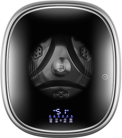 Wall mounted Washing Machine, 3kg Portable Automatic Washer and Spin Dryer, Compact Small Front Drum Smart Underwear Washing Machine, Low noise, with Led Screen, for Bathroom