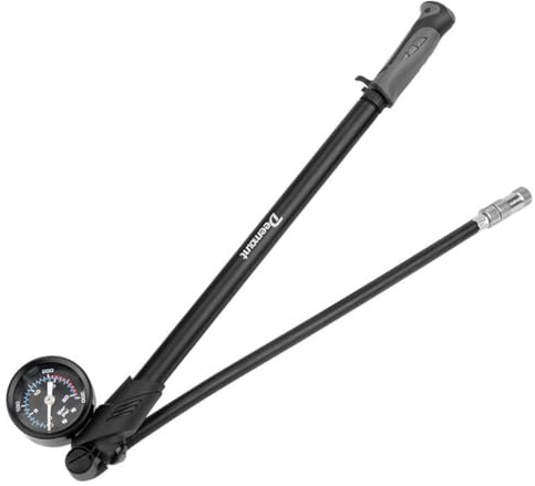 NELboNs Shock Pump for Road Mountain Bike, 300PSI High Pressure | Front Fork and Rear Suspension, Air Shocks with Gauge, Fits Schrader and Presta Tire Valve