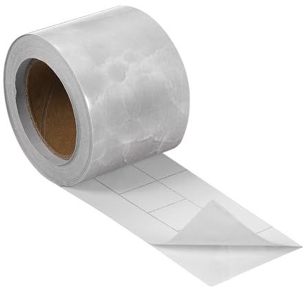 sourcing map Ruban adhésif grain de bois, patch de réparation de grain de bois pour plinthes, portes, réparation de sol, meubles, décoration d'intérieur, gris nuage, 5,1 cm x 10 m