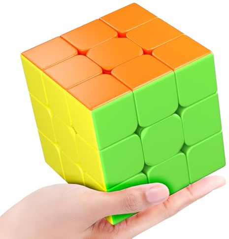 Vdealen 9cm Groß Zauberwürfel Speed Cube von 3x3 Zauberwürfel Original, Stickerless Magic Cube für Anfänger und Fortgeschrittene, Geschenk für Kinder Teenager Erwachsene