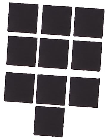 HAPINARY 20piezas Paños De Limpieza De Algodón Para Gafas Pantallas y Dispositivos Color Negro Reutilizables y Eliminan Polvo y