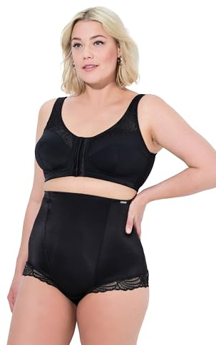 Ulla popken dam avlastande Kelly, utan bygel, främre stängning, C-D BH, svart, 115D