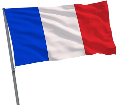 Drapeau français | petit drapeau France | Drapeau français 90x150cm | Drapeau France avec œillets en laiton | polyester couleurs vives pour l'extérieur et l'intérieur