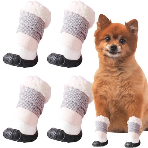 Hundeschuhe Pfotenschutz – kaltes Wetter, wasserabweisend, Hundepfotenschutzschuhe | rutschfeste Hundeschuhe wasserdichte Hundeschuhe für Schnee, , Wandern, Camping