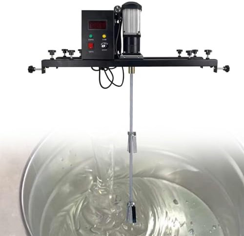 Herramienta de mezcla eléctrica, mezcladora de cemento portátil, mezcladora comercial con soporte, mezcladora de mortero for detergente for ropa que disuelve cristales(A)