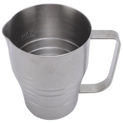 Brocca per Schiuma di Latte, Tazza per Montalatte in Acciaio Inossidabile 304, Brocca per Schiuma di Latte con Isolamento Termico Antiruggine Dal Design Liscio per Bar, (900ML)