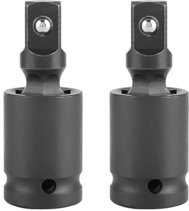 2 Stück Kardangelenk Stecknuss 3/8 Zoll Chrom Molybdän Stahl Schlaggelenk Drehgelenk Stecknuss Adapter Pneumatischer Schraubenschlüssel Bohrer Adapter (3/8 Zoll)