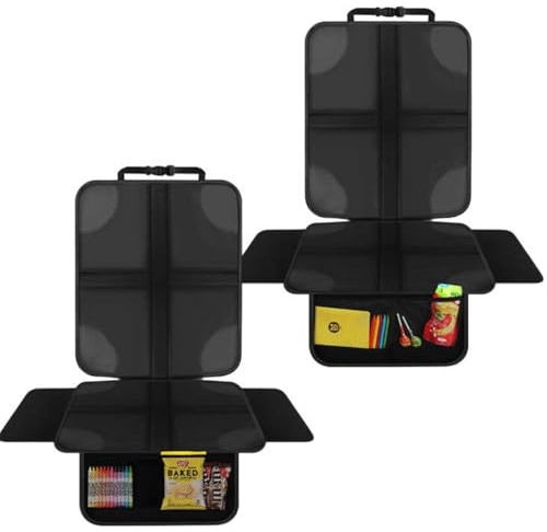 CHANCCI 2 Stück Autositzschoner,Sitzauflage Auto Mit Netztaschen,rutschfest Wasserabweisender Sitzschoner Auto Kindersitz,Universell Autositzschoner Kindersitz,Compatible ISOFIX