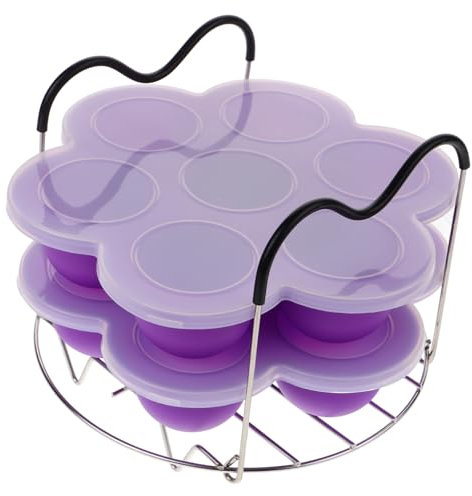 HOLIDYOYO Caja De Comida De Silicona Rejilla Para Huevos Vaporera De Cocina Soporte 7 Orificios De Limpiar
